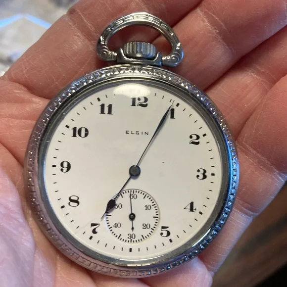 Vintage Men’s  Silver Tone Pocket Watch - Picture 3 of 10